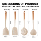 New Silicone Kitchen Cooking Utensils Set Durable Hardwood Handle Heat Resistant Tool Non-stick Turner Slotted Spoon Spatula Kit