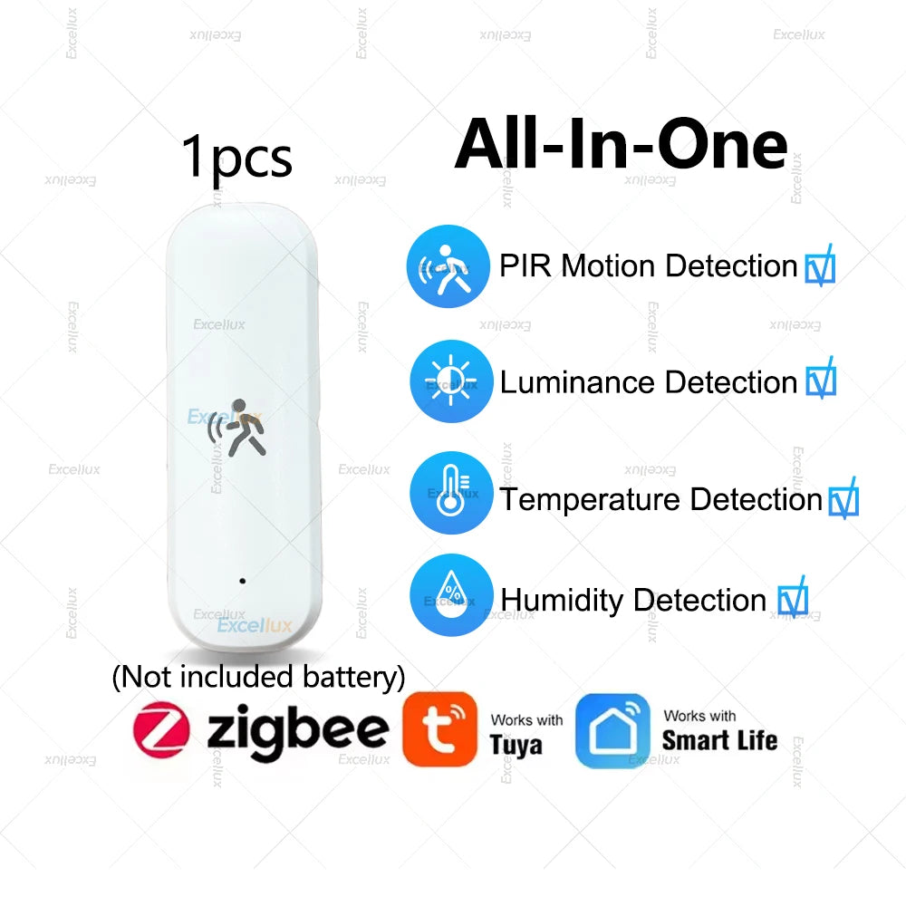 Zigbee 3.0 PIR Motion Sensor Smart Home Human Body Infrared Detector Light Lux /Temperature /Humidity Sensor For Home Assistant
