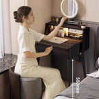 Black Luxury Vanity Table Modern Women Bedside Chair Dressing Table Cheap Cosmetics Mesa De Maquillaje Lounge Suite Furniture