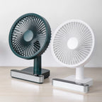 4000mah Desk Fan USB Oscillating Fan with Adjustable Head 4 Speeds Min