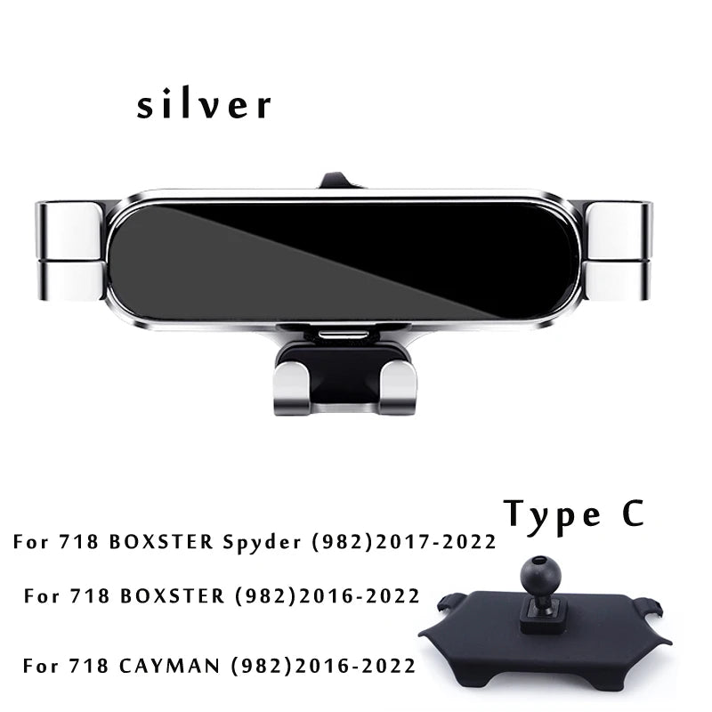 Car Phone Mount Holder For Porsche 718 Boxster Spyder 982 Panamera 971 Macan 95b Cayenne 92A Coupe 9YB Interior Accessories