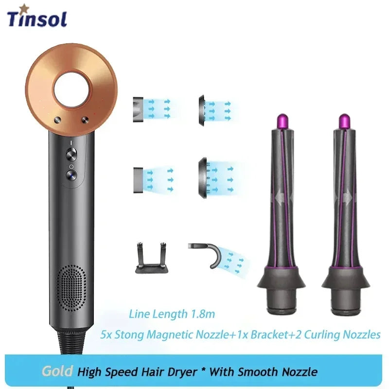 Professional negative ion hair dryer, high-speed constant temperature bladeless hair dryer home negative ion hair dryer