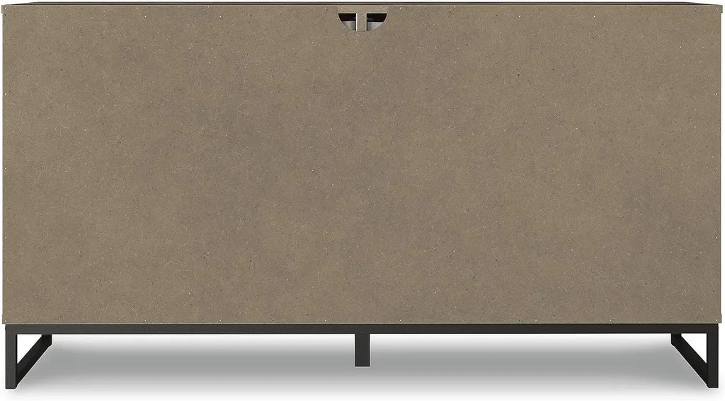 Neilsville 6 Drawer Dresser, Dark Brown,18.88"D x 59"W x 33.88"H