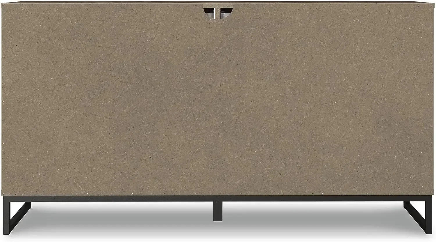 Neilsville 6 Drawer Dresser, Dark Brown,18.88"D x 59"W x 33.88"H