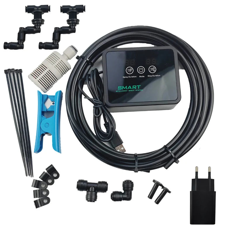 Reptile Intelligent Spray System Fogger Terrarium Humidifier Electronic Timer Automatic Mist Rain Forest Kit Control Sprinkler