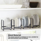 4/2/1pcs Kitchen Rack Dish Storage Rack Cabinet Dish Rack Dinner Plate Drain Rack Countertop Rack Plate Iron