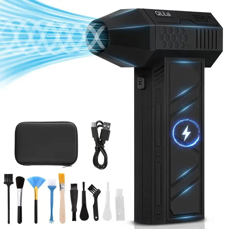 QiLiLai X3Max Handheld Mini Turbo Jet Fan,180000RPM Powerful air Blower Compressed air Duster for Car Dryer/PC/Home