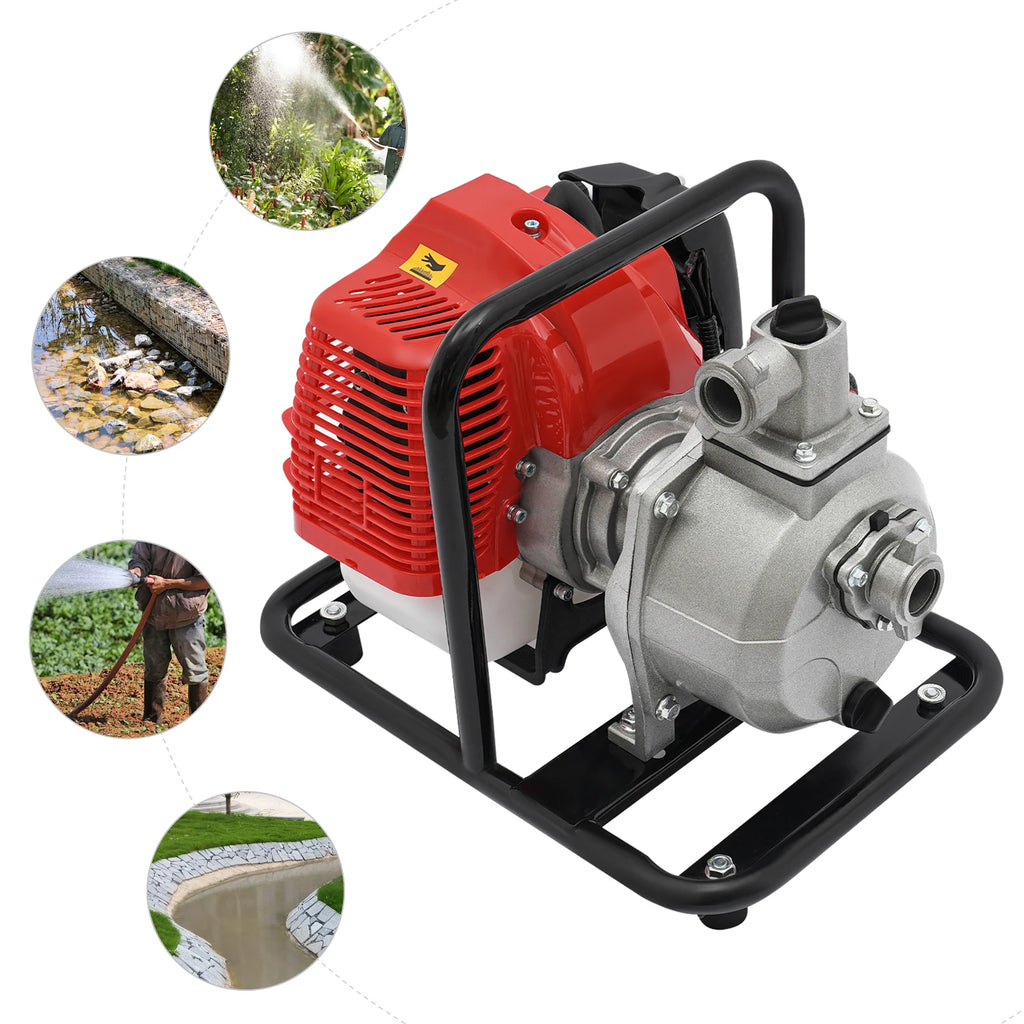 1-inch 1.7HP 2-Stroke Gasoline Water Transfer Pump | High-Pressure for Irrigation