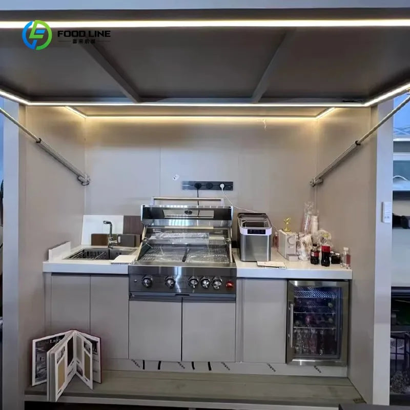 Stainless Steel Outdoor Kitchen Premium Weather Proof Outdoor Kitchen Outdoor Kitchen Pod with Roller Door Customized