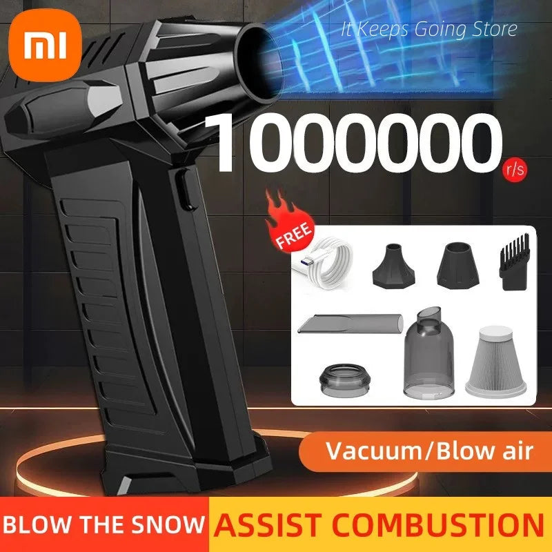 Xiaomi Super Violent Blower 1000000RPM Brushless Turbo Jet Blower 10000mAh Fast Charging Duct Fan 300G Thrust Cleaning Tool ﻿
