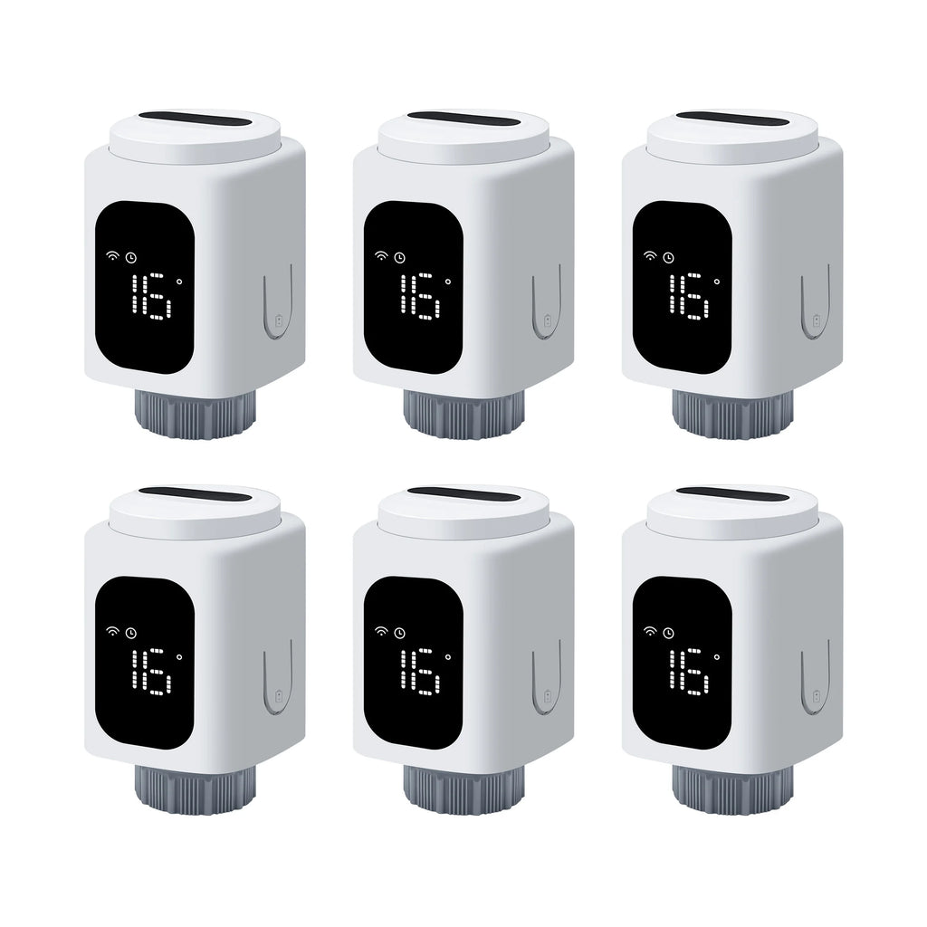 GIRIER Tuya Smart Radiator Thermostat WiFi Thermostatic Radiator Valve Programmable Temperature Controller Supports Geo Fenching
