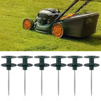 2/6PCS Garden Hose Guide Stake Guide Spikes Reusable Garden Hose Smooth Roller Guide Resin Wheel Hose Guide Peg Garden Tool