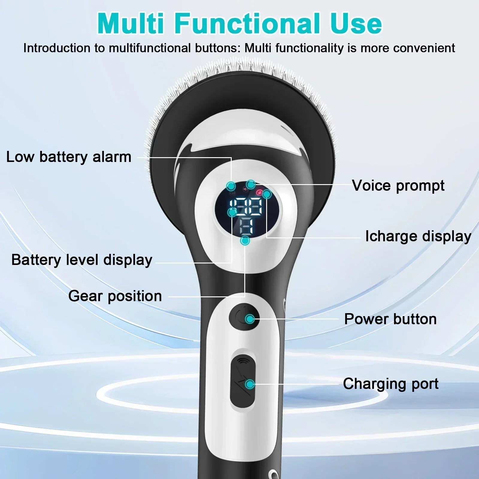 Multifunctional 11 in 1 Electric Spin Scrubber Cordless Cleaning Brush Set with 9 Interchangeable Heads for Bathroom Kitchen Car