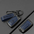 Leather Car Remote Key Case Full Cover Protection Shell for VW Volkswagen Magotan Magotan GTE Passat B6 B7 B8 CC Arteon Keychain