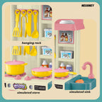 mini 53PCS Pretend Play Kitchen Toy Set: Educational Toy for Parent-Child Interaction, All accessories Randomly