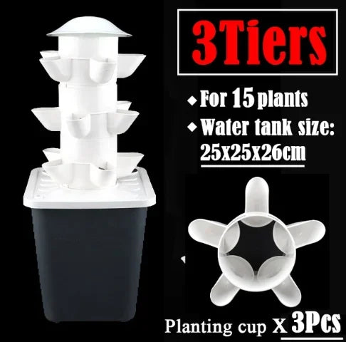 Hydroponic Growing System DIY Balcony Detachable Home Garden Greenhouse Vertical Tower Vegetable Planter
