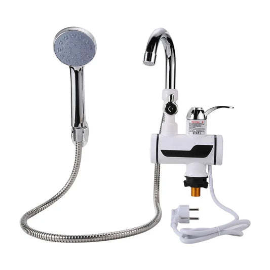 3000W EU Plug Instant Electric Water Heater Shower Digital Display 220V Kitchen Bathroom Tankless Hot Water Faucet Heater