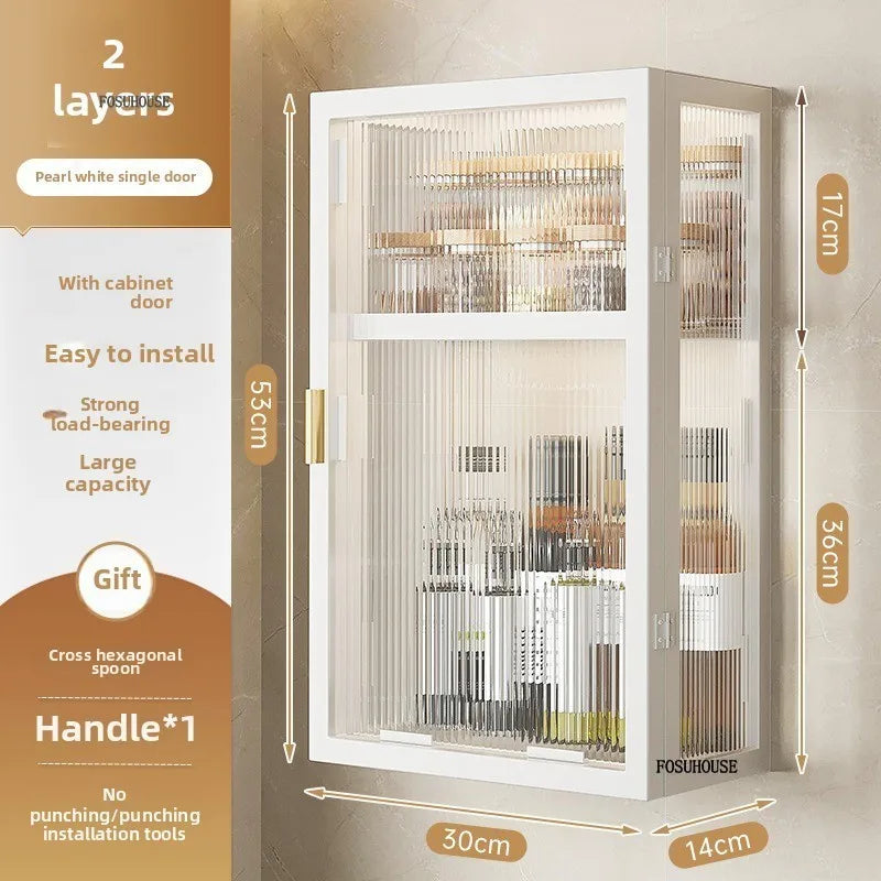 Japanese Acrylic Bathroom Cabinet Wall-mounted Mirror Box Transparent Bathroom Cabinets with Storage Rack Bathroom Furniture