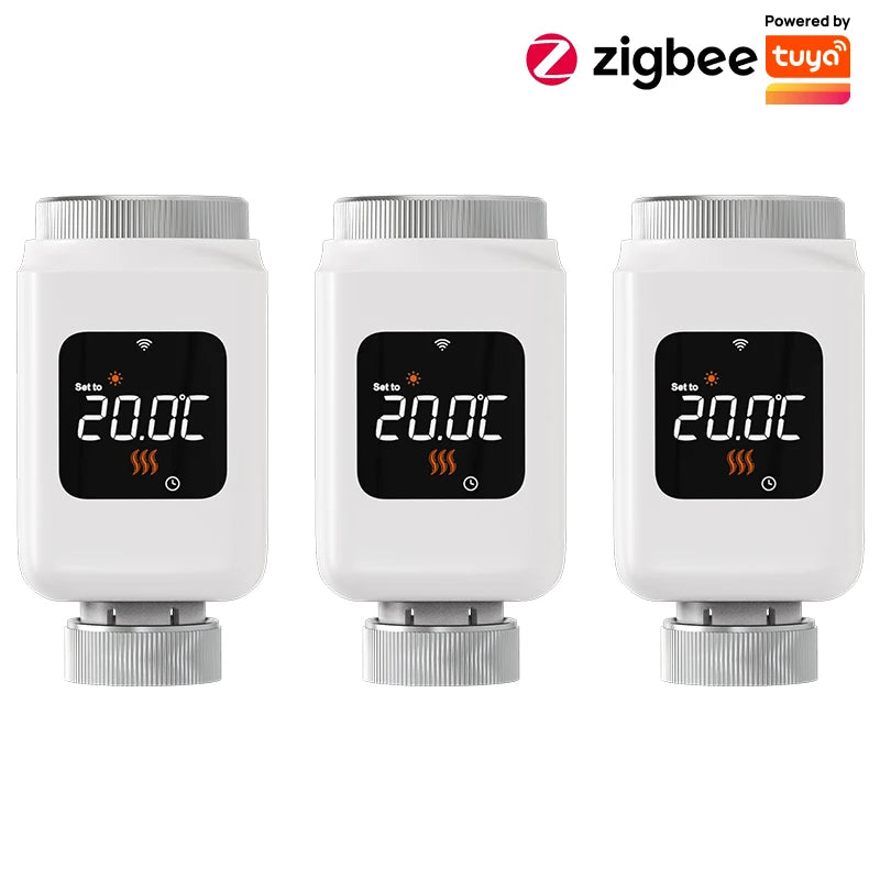 EZAIOT Tuya ZigBee Thermostat Radiator Actuator Smart TRV Thermostatic Valve Temperature Controller Support Alexa Google Home