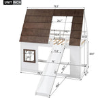 Kids' Playhouse Bunk Bed