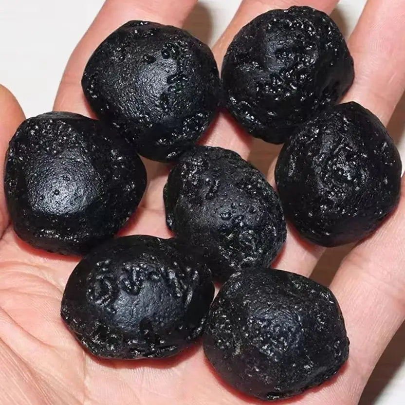 Natural Stone Meteorite Black Specimen Cosmic Power Energy Mineral Rock Crystasl Lucky Health Collect Souvenir