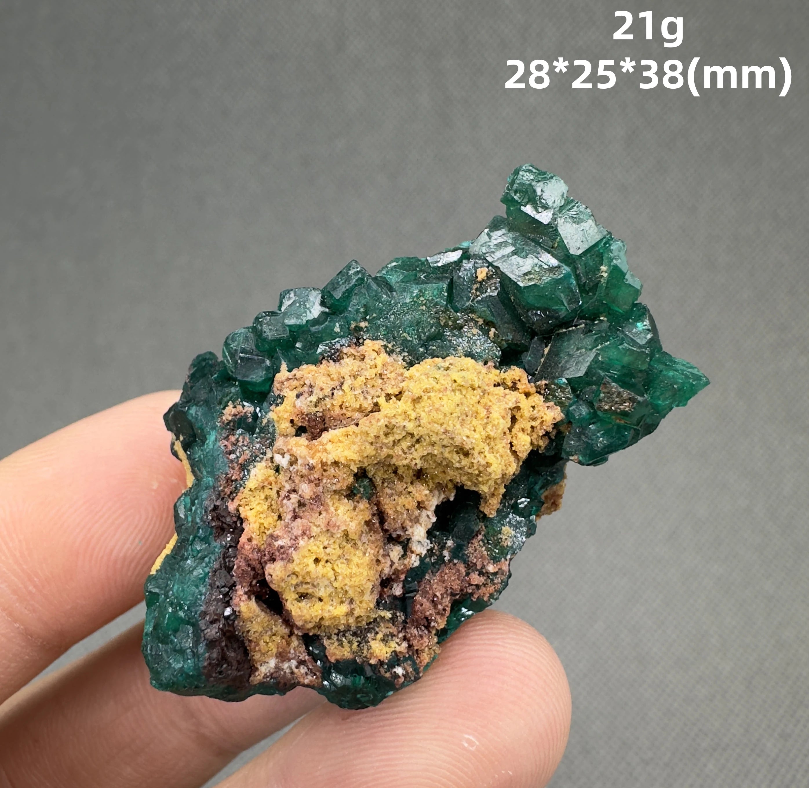 Natural Congo green Dioptase Mineral specimen + healing quartz crystals and stones rock gemstone