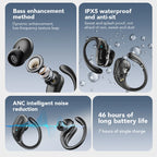 ERAZER XT80pro TWS AI Bluetooth Earphones Sports Wireless Headphones Touch Control Earhooks Headsets Active Noise Cancellation