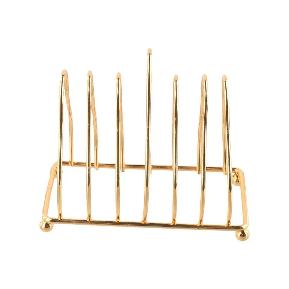 Small Kitchen Iron Storage Rack European Style Installation-free Dish Plate Holder Iron Art Metal Drainin Rack Rack Accessories