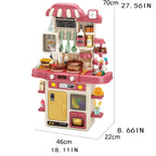 Children Kitchen Play Set Simulated Food Cooking Tableware Kitchenware Kit Kids Role Play House Game Toy Birthday Gift for Girl