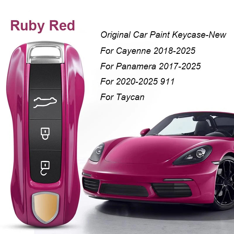 Key Case For Porsche Panamera Spyder Carrera Macan Boxster Cayman Cayenne 911 970 981 991 Smart Remote Key Case Fob Covers Bag