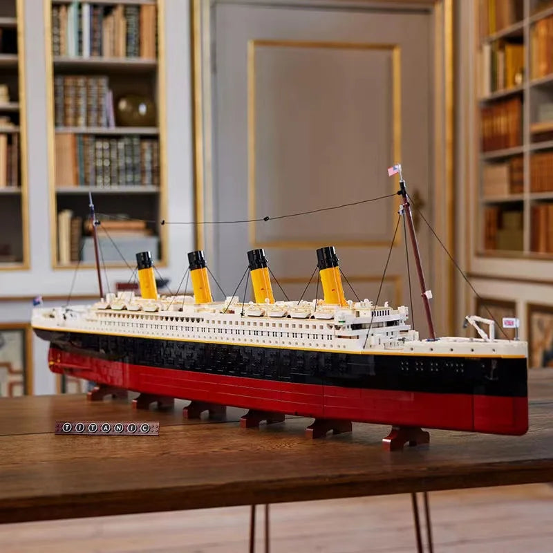 New 9090Pcs Movie Large Cruise Boat Ship Model Building Diy Toys Children Boys Gift Compatible with 10294