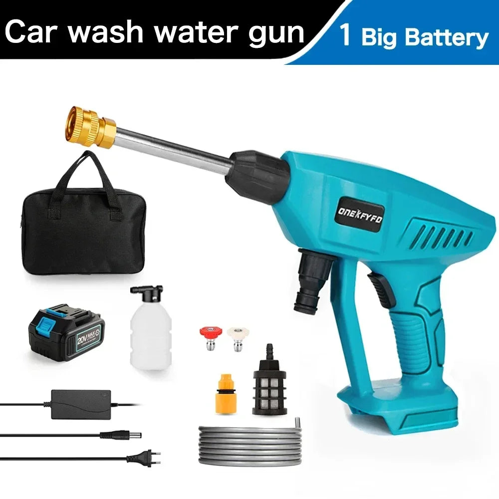 Car Wash Water Gun Washer Spray Nozzle High Pressure Cleaner for Car Home Garden Cleaning Washing Machine for Makita 18V Battery