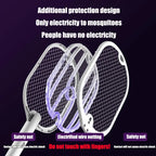 Upgraded 3000V Mosquito Swatter with TYPE-C Charging, 3 in 1 Electric Mosquito Swatter, Mosquito Killer Lamp
