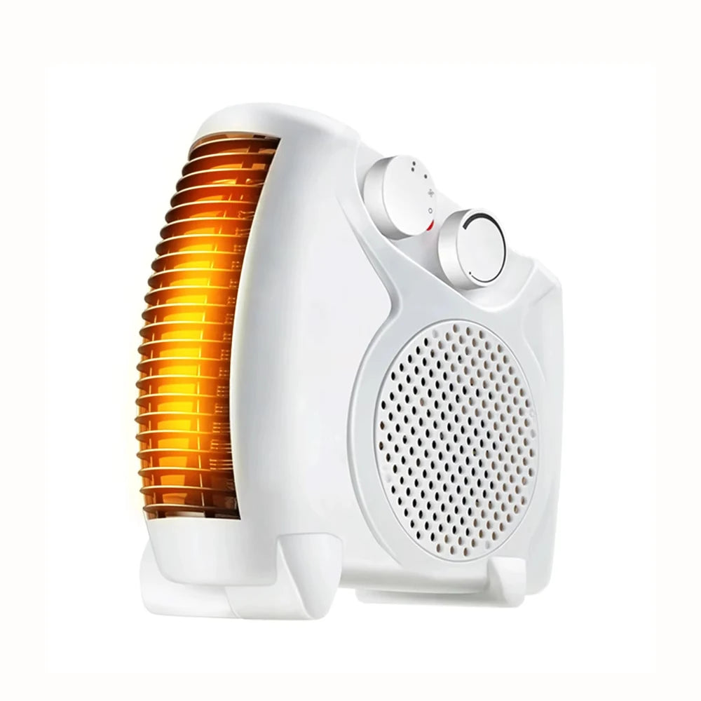 Universal Voltage Winter Warmer Desktop Electric Heater Fan 3 Gear Adjustable Warm Air Blower Ripple Heating for Bedroom Office