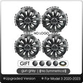 4PCS Hub Cap Performance Replacement Wheel Cap Rim Cover Hubcap Full Cover Accessories for Tesla Model 3 19 Inch 2020 2021 2023