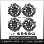 4PCS Hub Cap Performance Replacement Wheel Cap Rim Cover Hubcap Full Cover Accessories for Tesla Model 3 19 Inch 2020 2021 2023