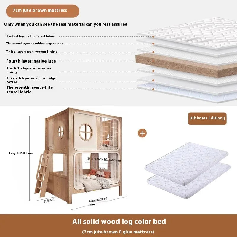 Kids Bed Kids Bedroom Furniture Children's Family Girl Beds Letto Bambini Children's Montessori Bed Wood Children's Bed