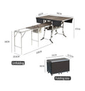 Camp Aluminum Kitchen and Rv Kitchen  Bulin C650-BBQ Outdoor  Equipped Picnic Table Folding Camping Stove Camping Mobile Kitchen