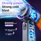 Noise Reduction Handheld Mini Fan Battery Portable Rechargeable Fan wi