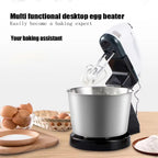 1pc-Dual-Power Kitchen Mixer - Electric & Manual Handheld Blender for Baking/Cooking (Includes Mixing Bowl)