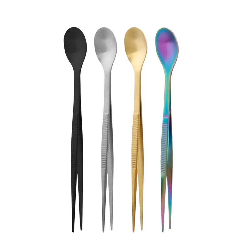 Kitchen Tableware Set Stainless Steel Western Knives Forks Dessert Spoons Food Clips Steak Tweezers