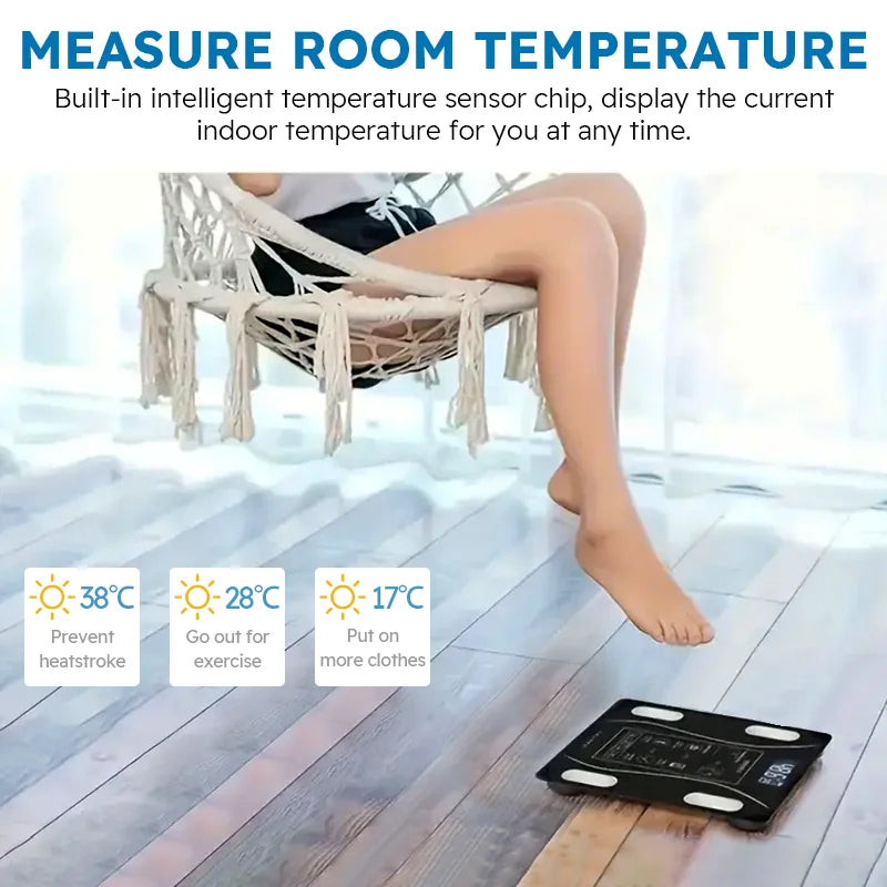 Smart Body Fat Scale - Wireless LED Digital Bathroom Weight Analyzer | AlluCanFind