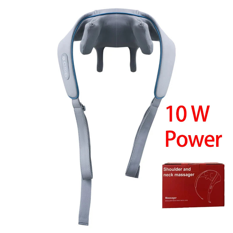 Shiatsu Neck And Shoulder Massager with LED Red Light Kneading Spine Back Muscle Relaxer for Home Use  Shoulder Massage Shawl