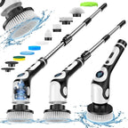 Multifunctional 11 in 1 Electric Spin Scrubber Cordless Cleaning Brush Set with 9 Interchangeable Heads for Bathroom Kitchen Car