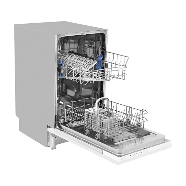 9 Sets Dishwasher, Stainless Steel Countertop Dishwasher, Low Noise Integrated Built-in Electric Dishwasher, Kitchen Appliance
