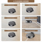 RAYFURN G20 Robotic Vacuum 6000Pa Auto-Charge/Vacuum-Mop 2-in-1 Programmable Cleaner Hardwood/Tile/Carpet Smart Cleaning System