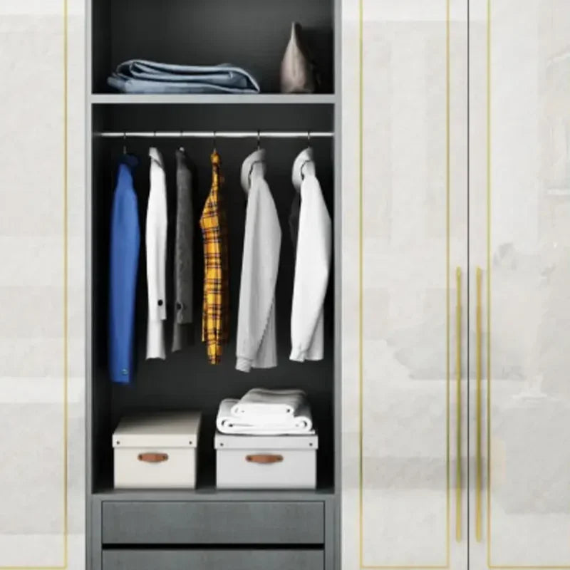 Designer Folding Economic Space Saving Wardrobe Living Room Cabinet Bedroom Set Bed Dresser Partitions Armario Salon Furniture