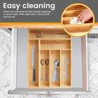 Bamboo Storage Box,Stylish and Simple Six-grid Bamboo Knife Box Sub-format Western Knife Box Kitchen Supplies Storage Box