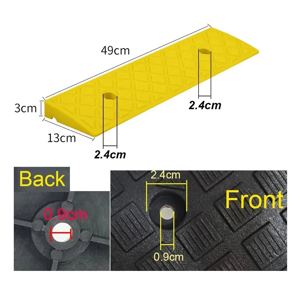 Car Wheel Driveway Ramps Portable Tires Curb Ramps Anti-Slip Threshold Ramp For Car Trailer Truck Bike Auto Accessories Amagi