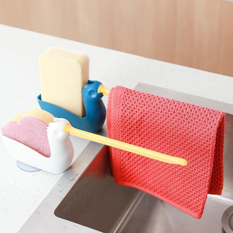 This Dishcloth Rack Is A Sink Drainer And Storage Rack Suitable For Kitchens And Bathrooms. It Can Store Sponges And Dishcloths